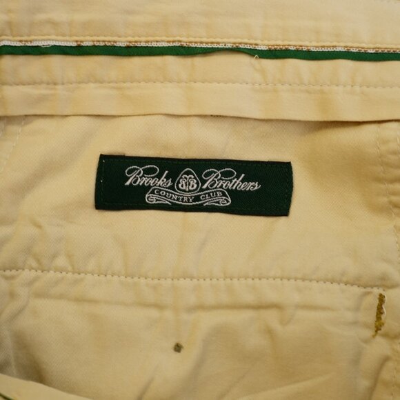 Brooks Brothers Country Club Light Brown Cotton Chino Pants 34 / 31 Mid Rise Ple - Picture 6 of 7